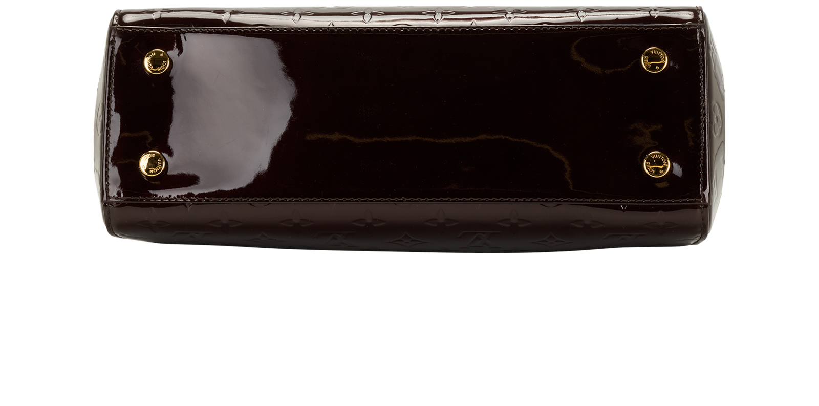 Brea MM, &pound;650, Handbags, Burgundy/Tan, Leather, Top view